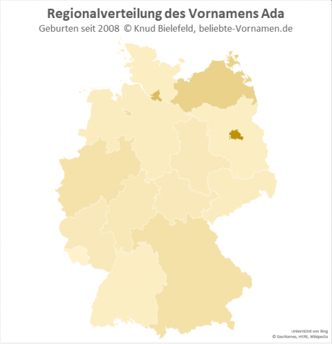 Vorname Ada * Herkunft, Statistik und Bedeutung