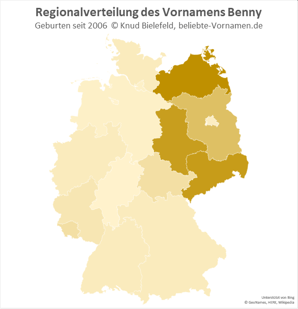 In Mecklenburg-Vorpommern ist der Name Benny besonders beliebt.