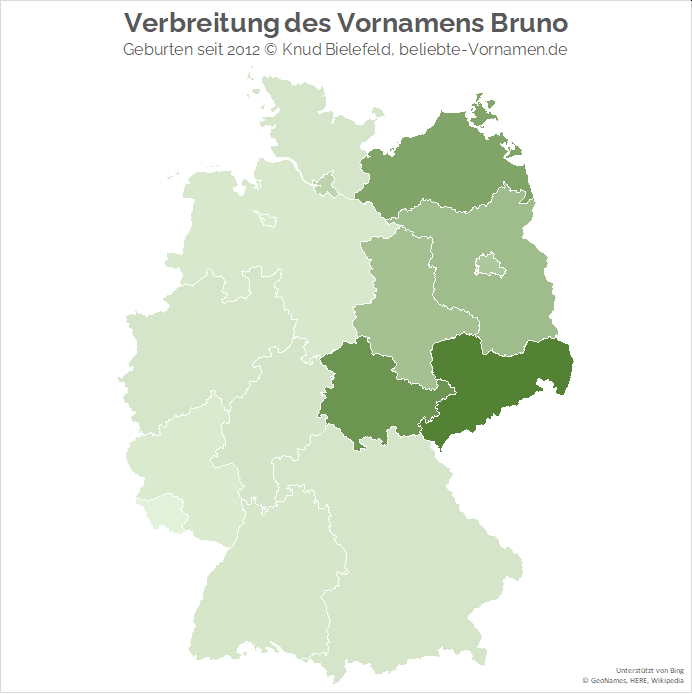 In Sachsen ist der Name Bruno besonders beliebt.