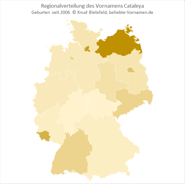 In Mecklenburg-Vorpommern ist der Name Cataleya am beliebtesten.