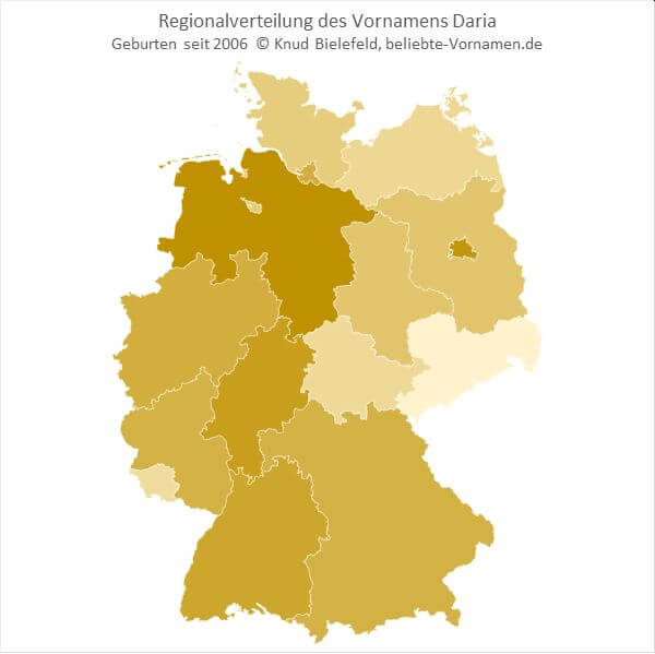 In Niedersachsen ist der Name Diana am beliebtesten.