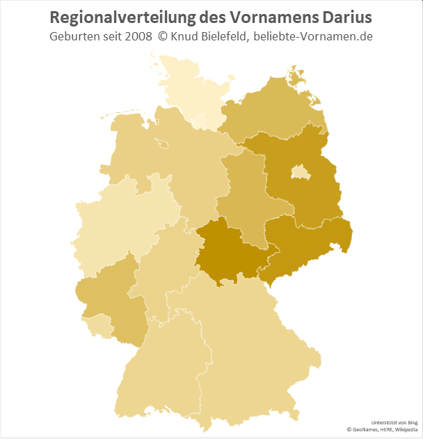 In Thüringen ist der Name Darius besonders beliebt.