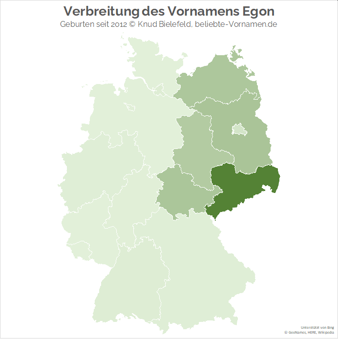 Am populärsten ist der Name Egon in Sachsen.