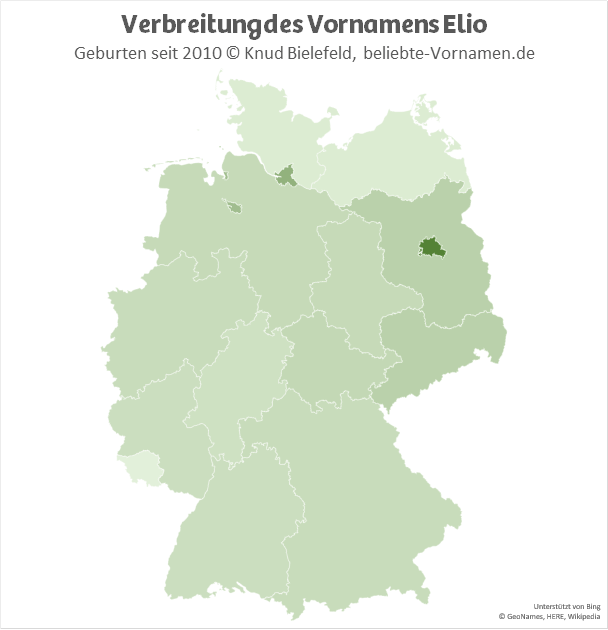 In Berlin ist der Name Elio besonders beliebt.