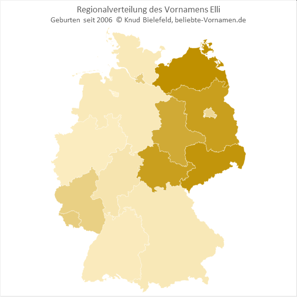 In Ostdeutschland ist der Name Elli besonders beliebt.