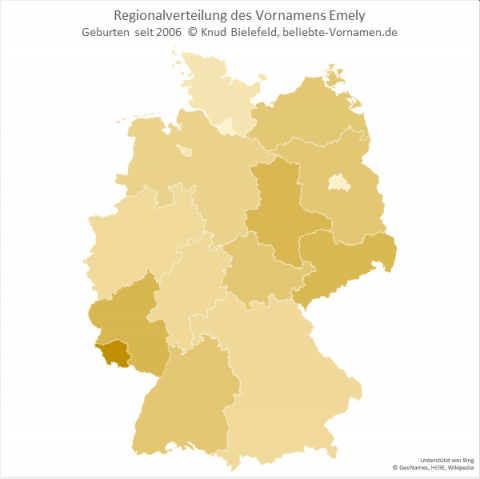 Vorname Emely * Statistik, Herkunft und Bedeutung