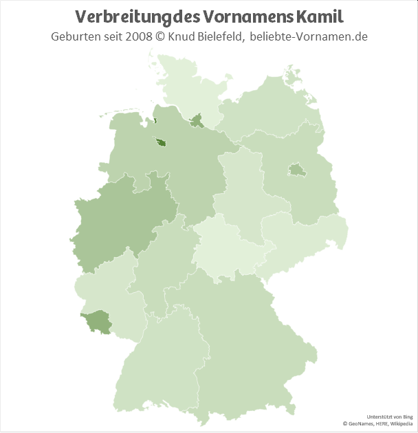 In Bremen ist der Name Kamil besonders beliebt.