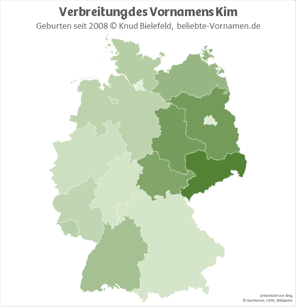In Sachsen ist der Name Kim besonders beliebt.