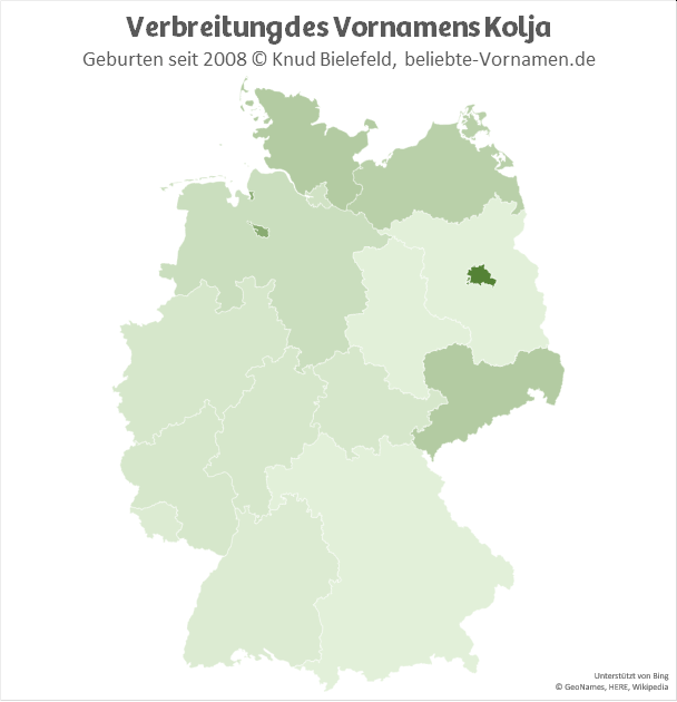 In Berlin ist der Name Kolja deutlich beliebter als anderswo.
