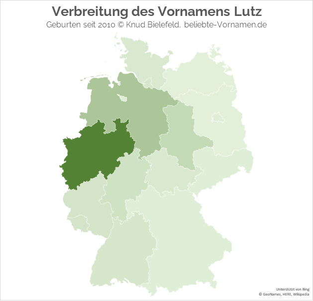 In Nordrhein-Westfalen ist der Namen Lutz besonders beliebt.