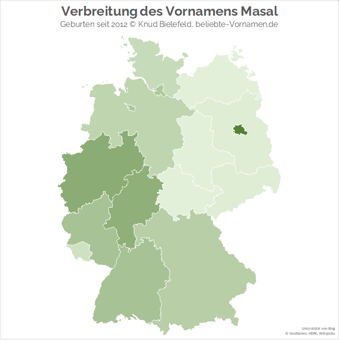 Besonders beliebt ist der Vorname Masal in Berlin.