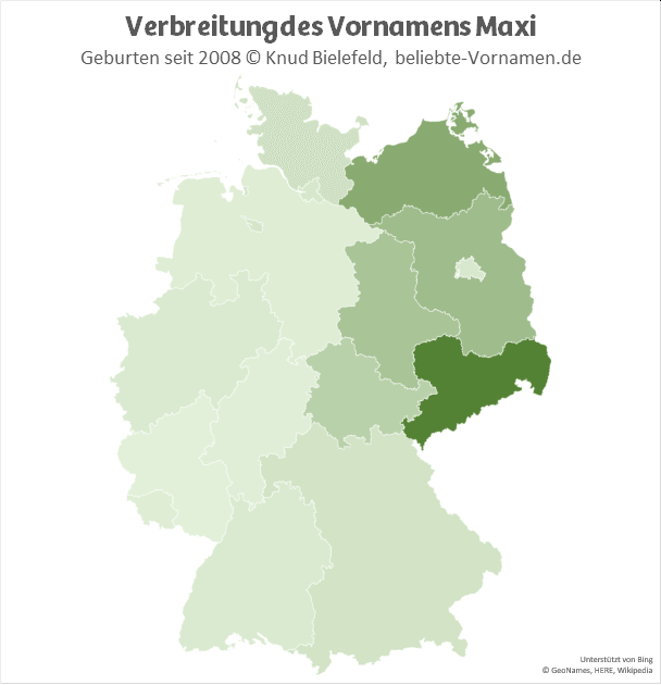 In Sachsen ist der Name Maxi besonders beliebt.