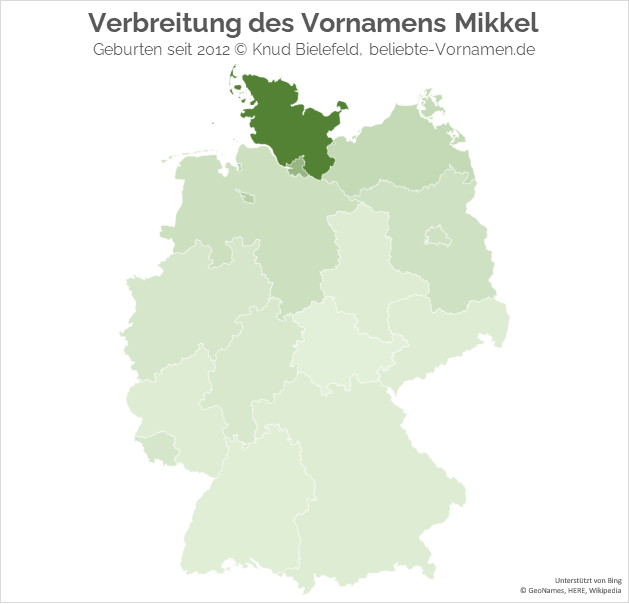 In Schleswig-Holstein ist der Name Mikkel besonders beliebt.