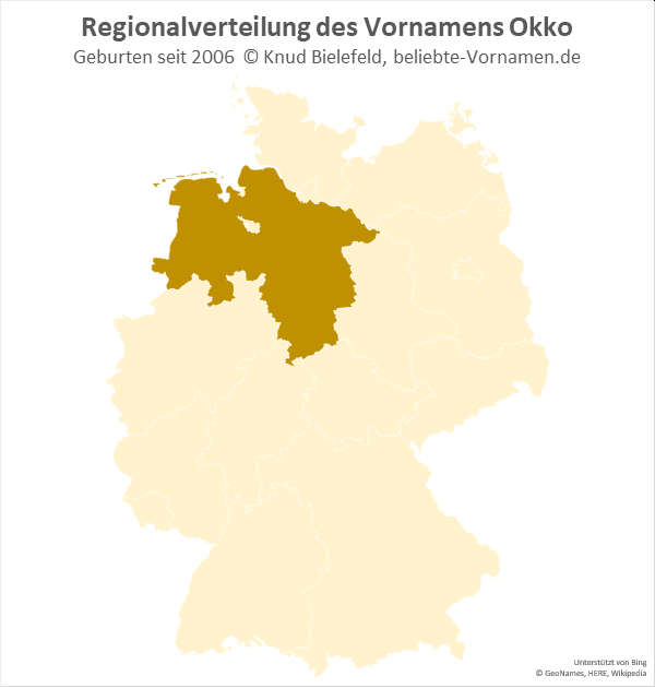 Den Namen Okko gibt es fast nur im Nordwesten Niedersachsens.