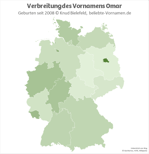 Besonders beliebt ist der Name Omar in Berlin.