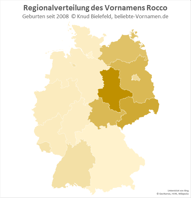 In Sachsen-Anhalt ist der Name Rocco besonders beliebt.