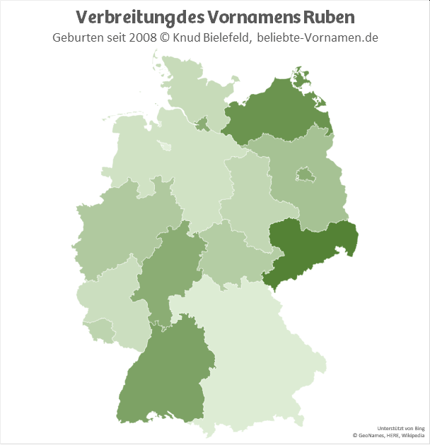 In Sachsen ist der Name Ruben besonders beliebt.