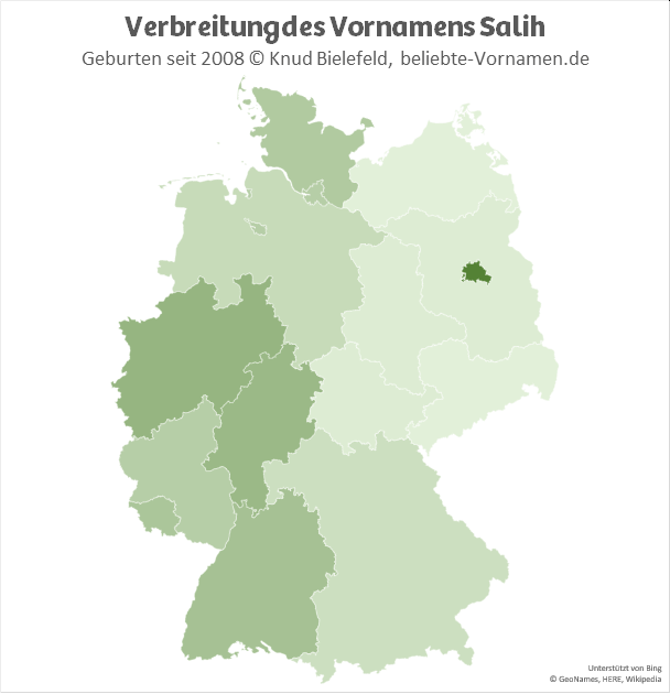 Am beliebtesten ist der Name Salih in Berlin.