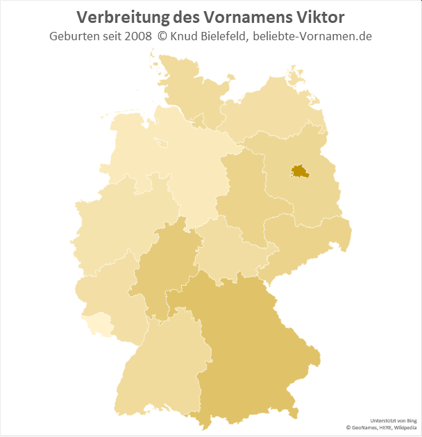 In Berlin ist der Name Viktor besonders beliebt.