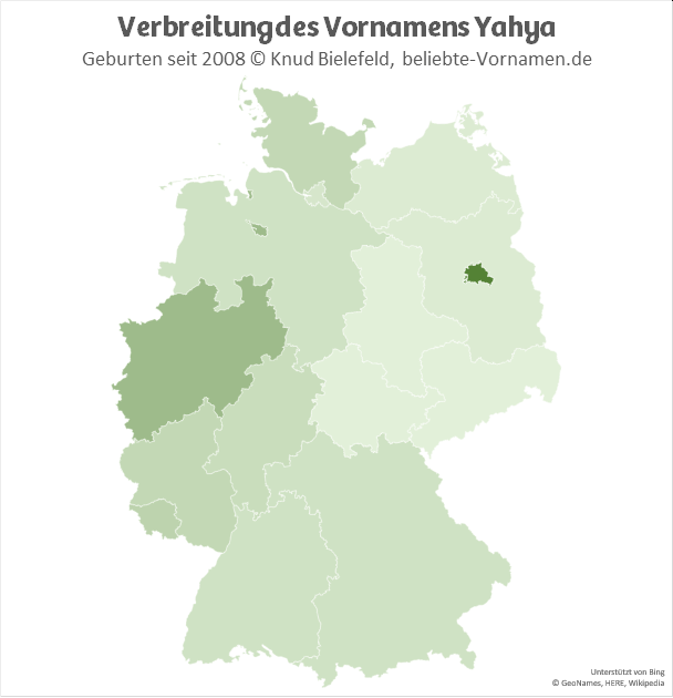 Besonders beliebt ist der Name Yahya in Berlin.