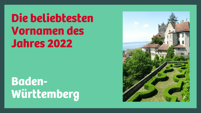 beliebteste Vornamen 2022 Baden-Württemberg